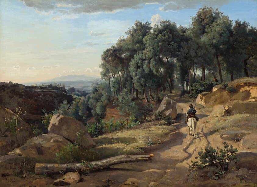 A View near Volterra — Jean-Baptiste-Camille Corot