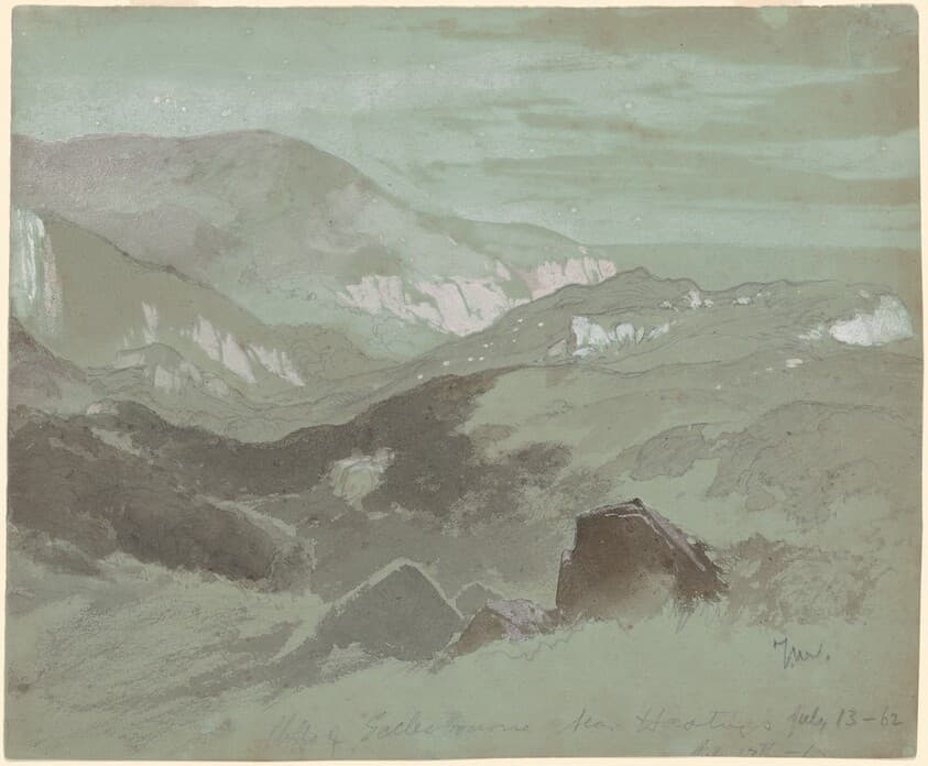 Cliffs of Ecclesbourne Near Hastings — Thomas Moran