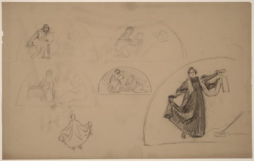 Studies for a Lunette — Charles Sprague Pearce