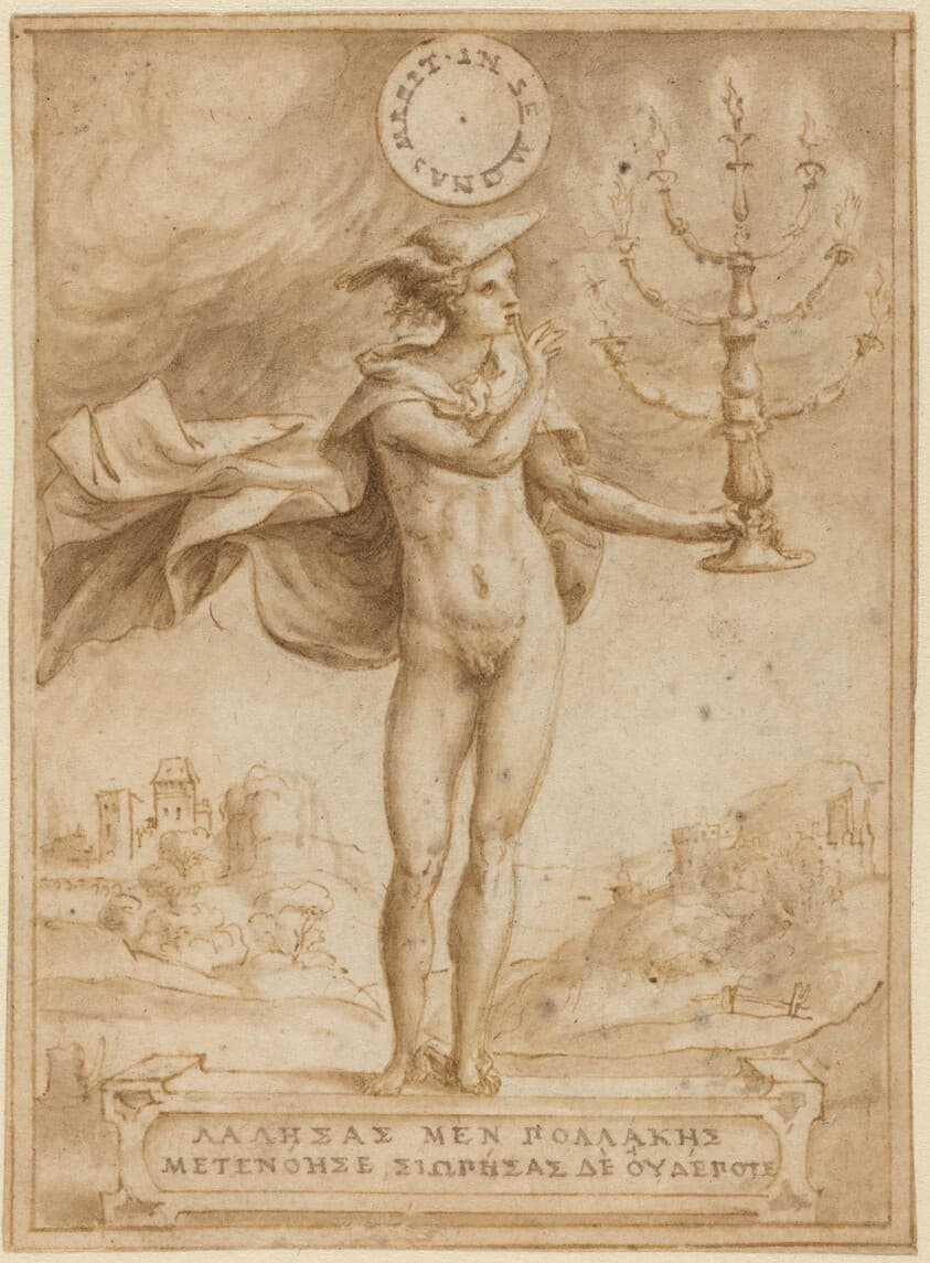 Study for Harpocrates (Silentio Deum Cole) — Giulio Bonasone