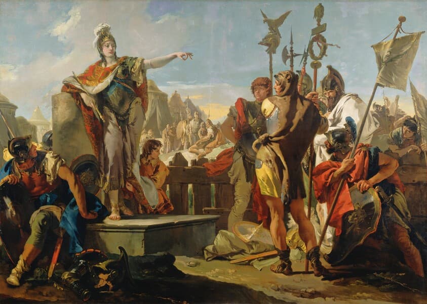 Queen Zenobia Addressing Her Soldiers — Giovanni Battista Tiepolo