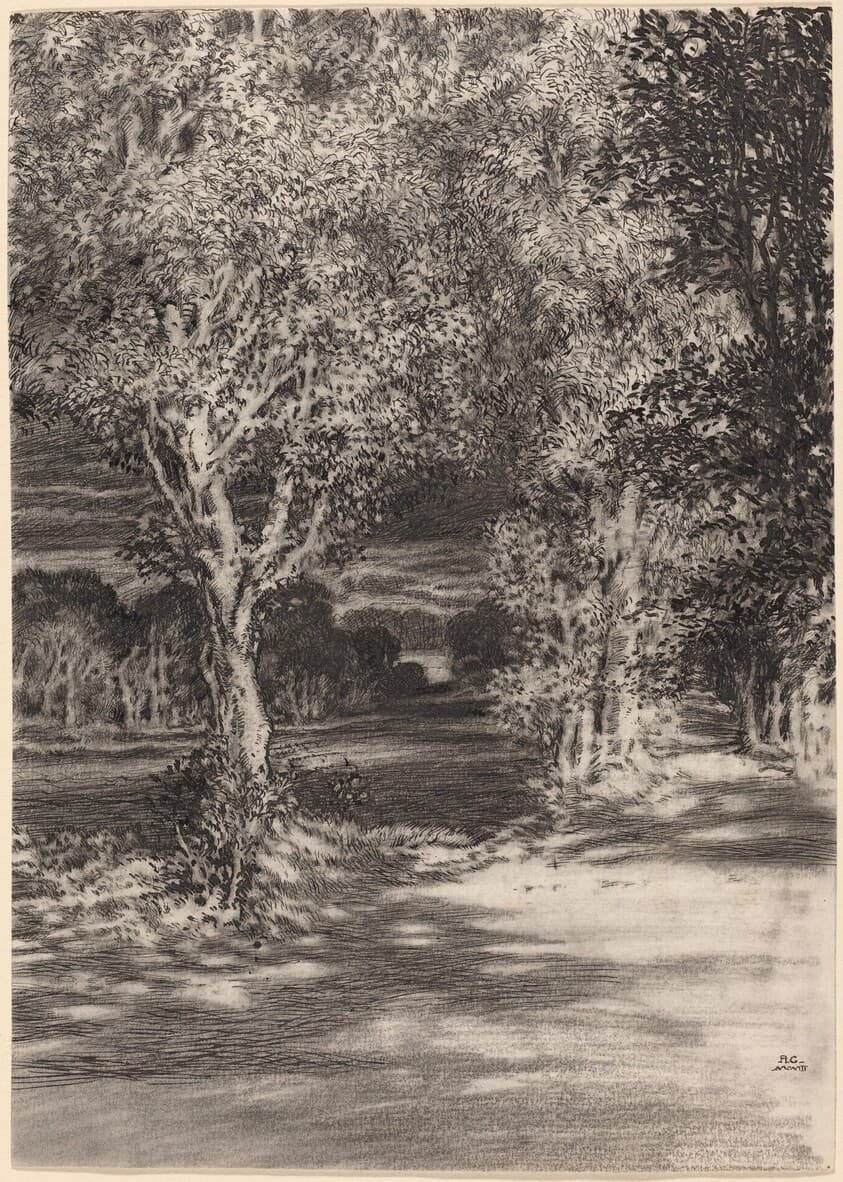 Sunset and Moonrise at Cilian-Aeron — F.L. Griggs
