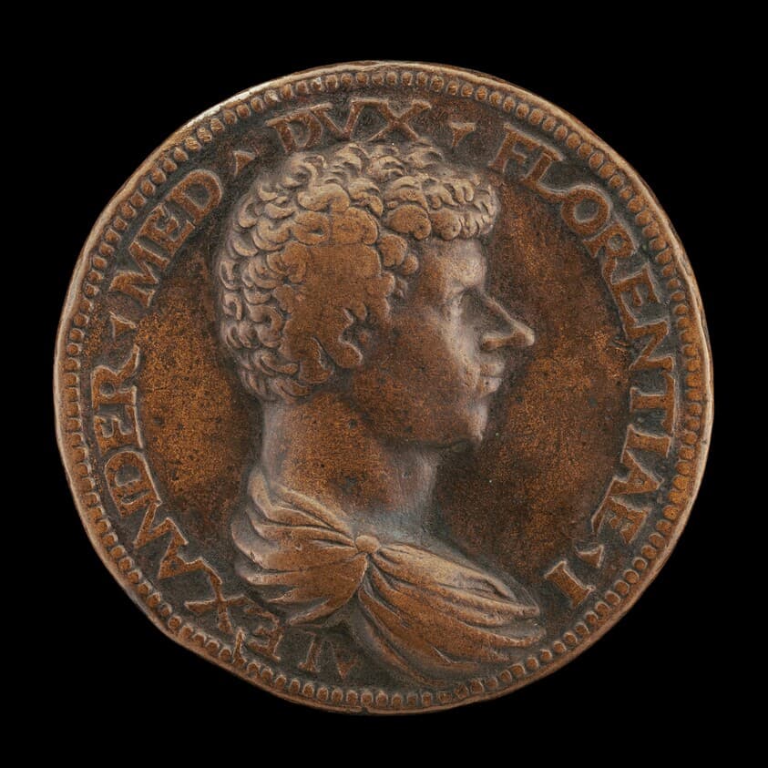 Alessandro de' Medici, 1510-1537, 1st Duke of Florence 1532 [obverse] — Francesco dal Prato