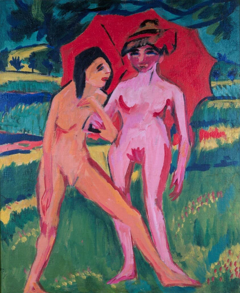 Two Girls under an Umbrella — Ernst Ludwig Kirchner