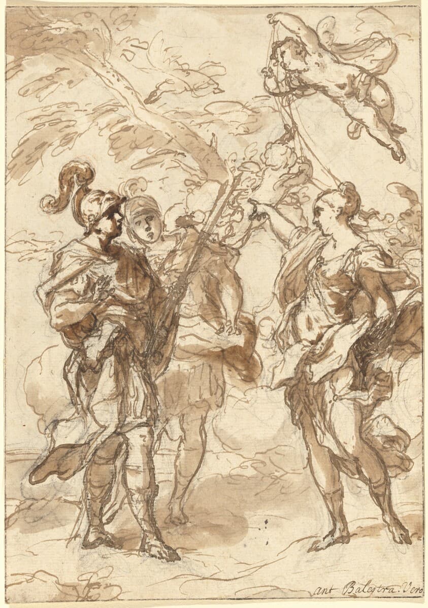 Venus as a Huntress Appearing to Aeneas and Achates — Antonio Balestra
