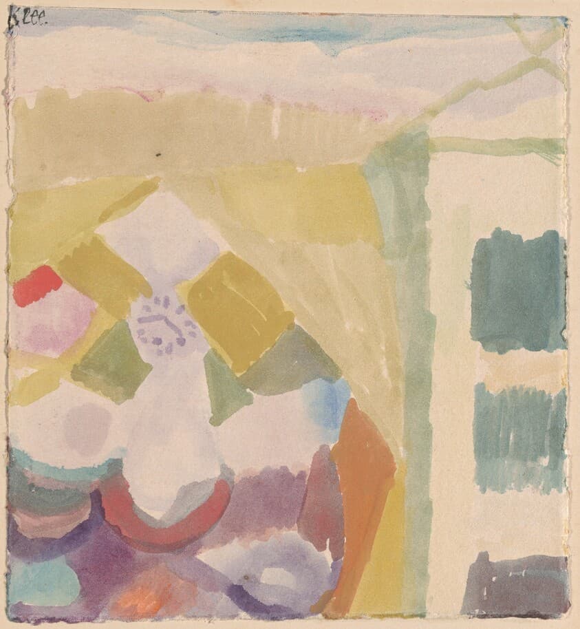 Interieur mit der Uhr (Interior with the Clock) — Paul Klee