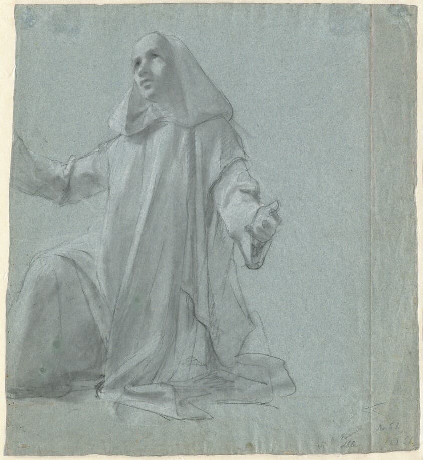 A Young Priest Kneeling — Jean Leonard Lugardon