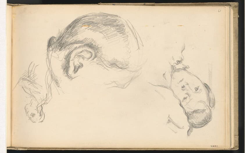 Three Heads, One of Madame Cezanne — Paul Cezanne