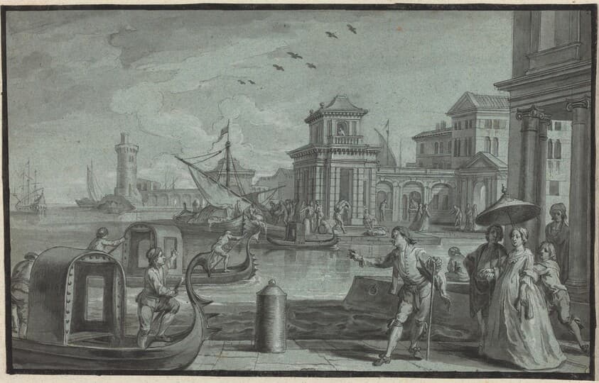 Venetian Fantasy with the Dogana — Johann Wolfgang Baumgartner