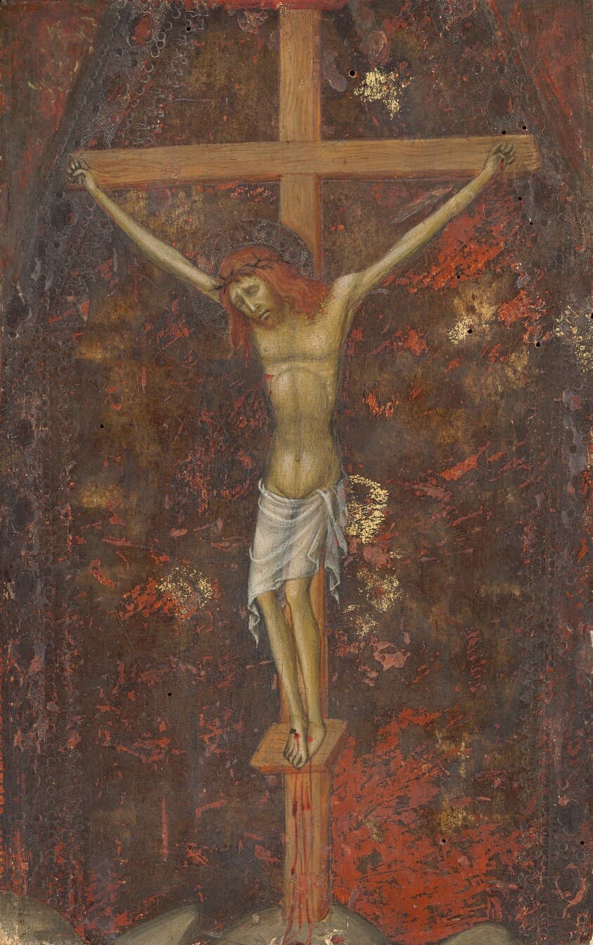 Christ on the Cross [reverse] — Andrea di Bartolo