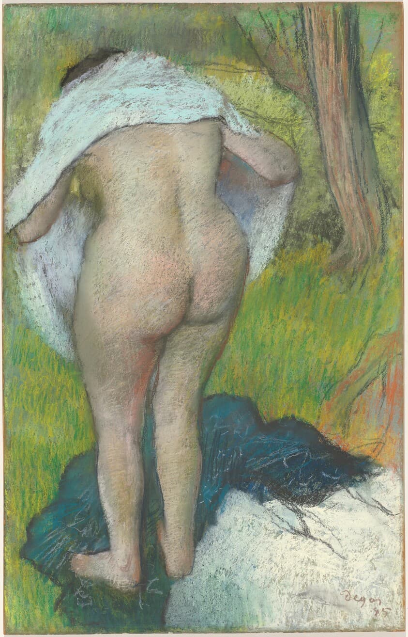 Young Woman Dressing Herself — Edgar Degas
