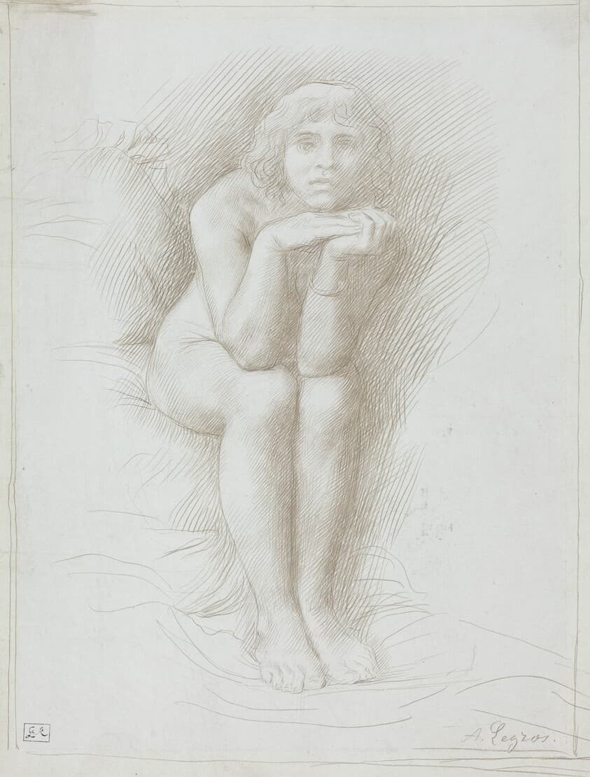Nude Model Seated — Alphonse Legros