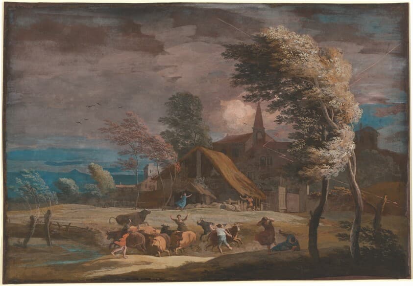 A Stormy Landscape — Marco Ricci