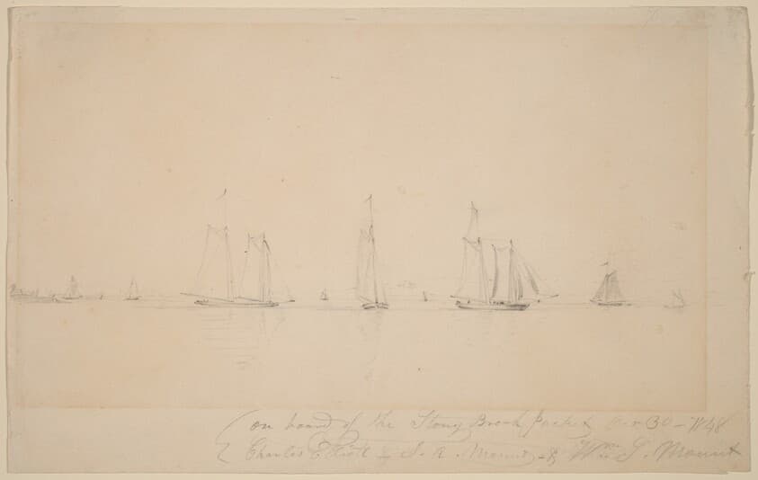 On Board of the Stony Brook Packet — William Sidney Mount