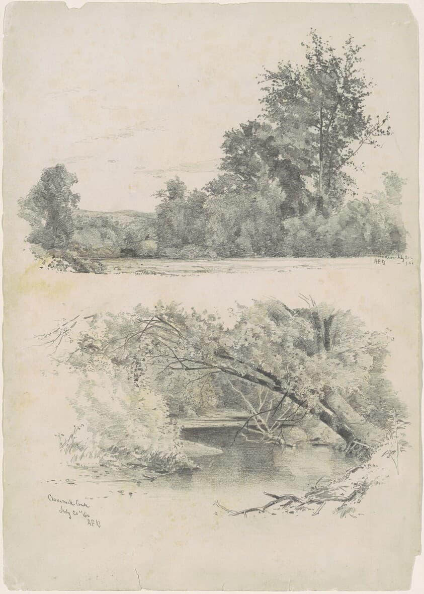 Hudson; and Claverack Creek — Andrew Fisher Bunner