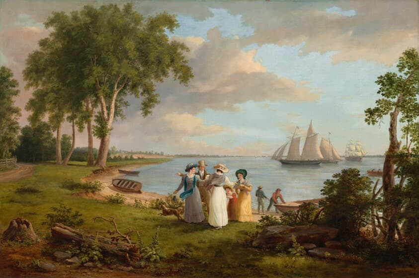 View of the Delaware near Philadelphia — Thomas Birch