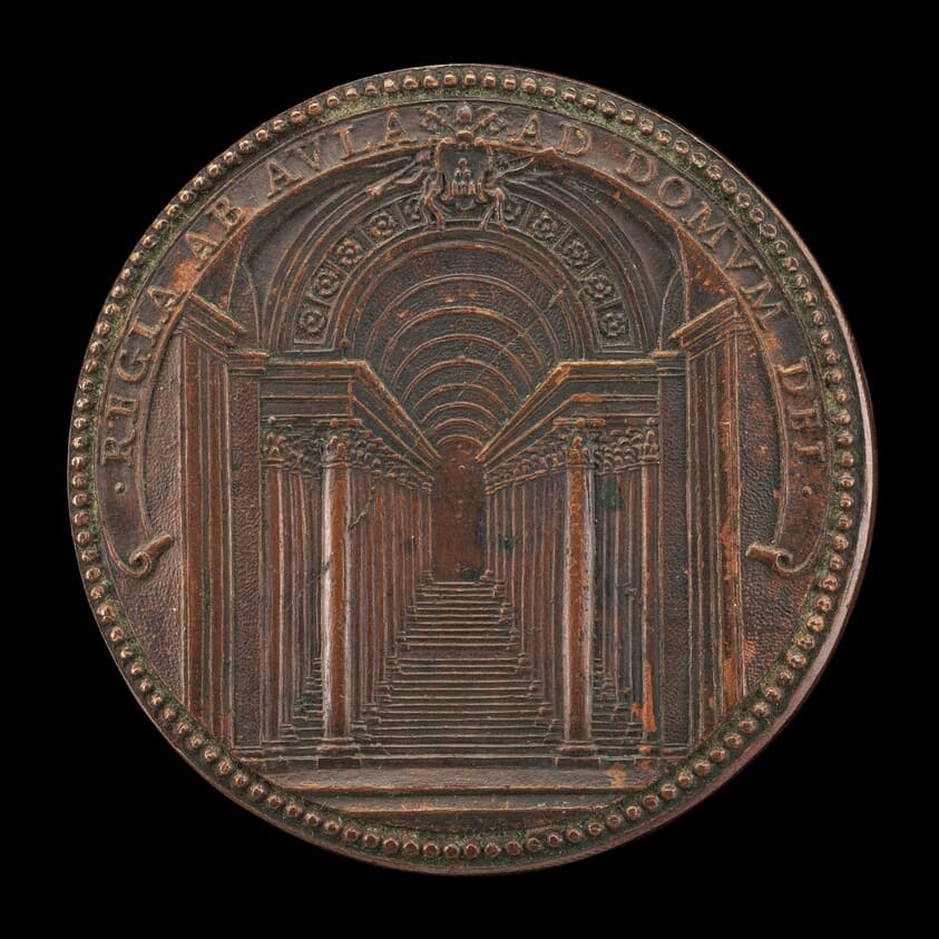 The Scala Regia at the Vatican [reverse] — Gasparo Morone Mola