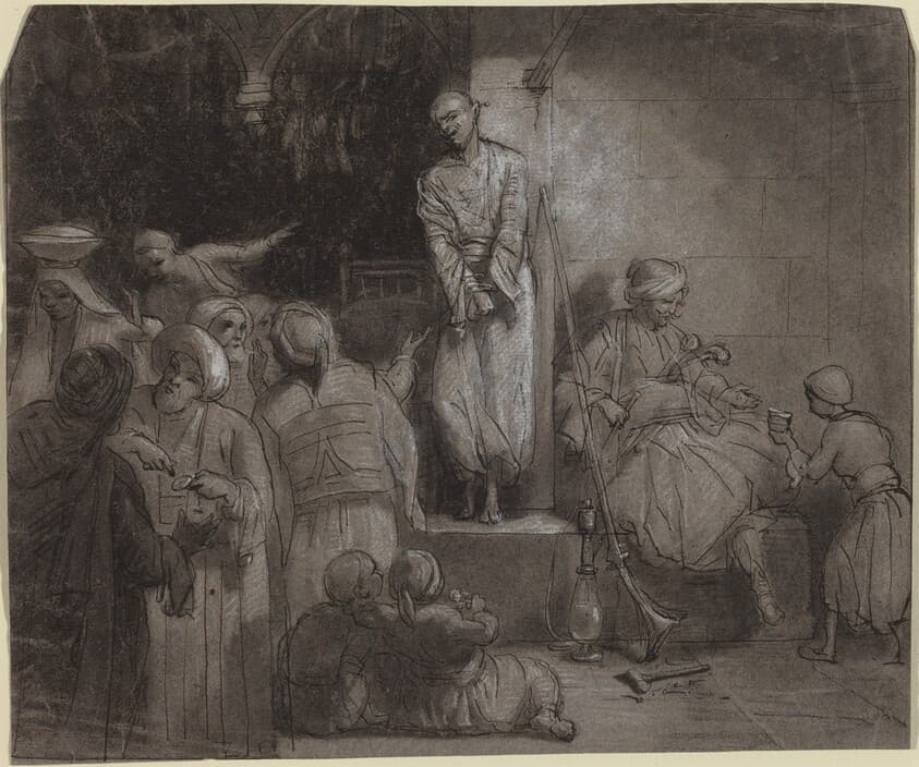 The Slave Market [recto] — Alexandre-Gabriel Decamps