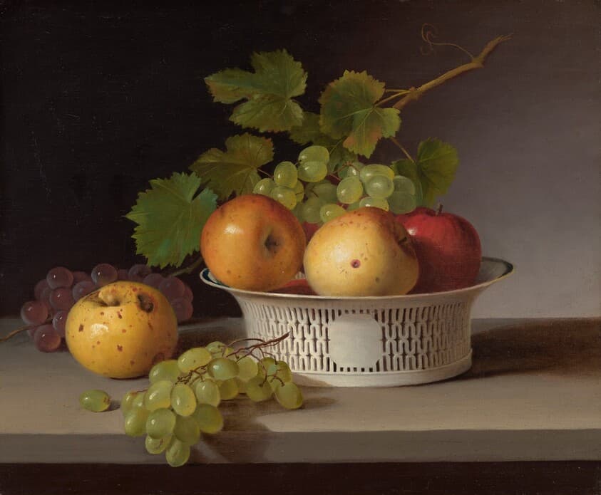 Fruit Still Life with Chinese Export Basket — James Peale