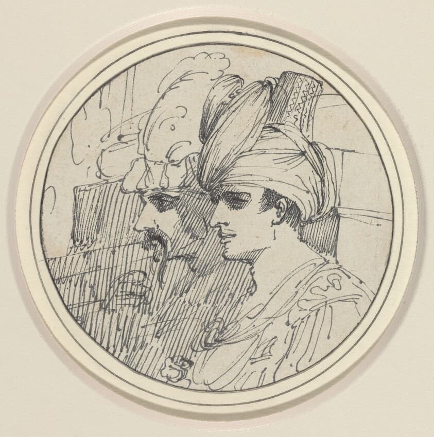 Two Oriental Heads — John Hamilton Mortimer