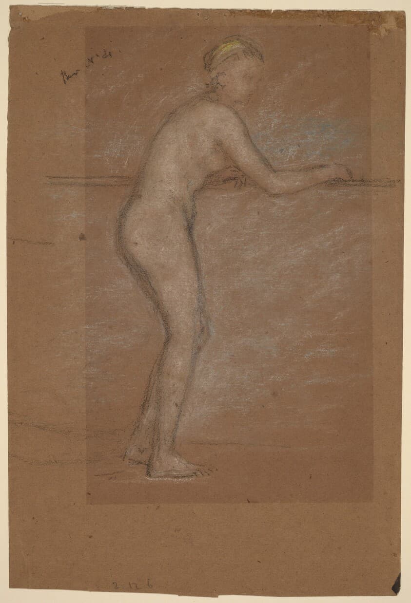 Nude Leaning on a Rail [recto] — James McNeill Whistler
