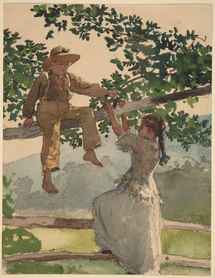 On the Fence — Winslow Homer
