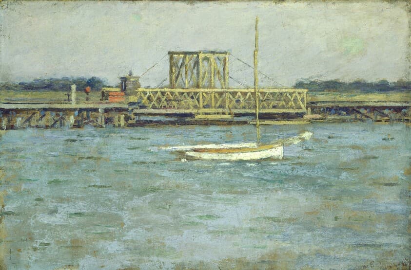 Drawbridge - Long Branch R. R. — Theodore Robinson