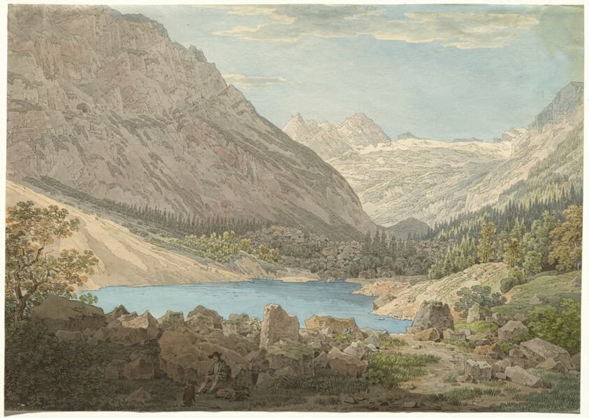 "The Blue Pool" in the Rein Valley near Garmisch — Max Joseph Wagenbauer