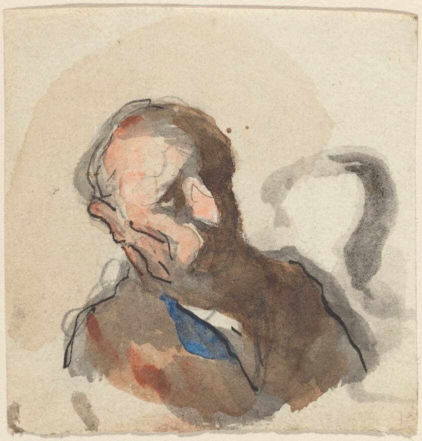 Head of a Man — Honoré Daumier