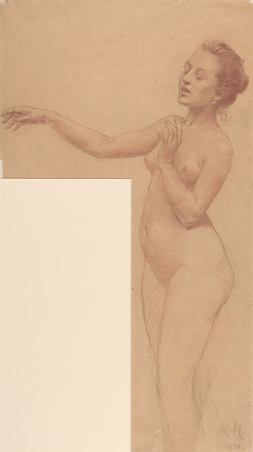 Female Nude with Outstretched Arm — Karel Vitezslav Masek