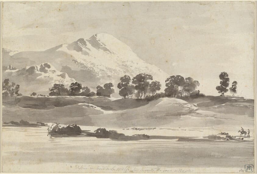 Mount Cairo from across the Melfa River — Jean-Jacques de Boissieu