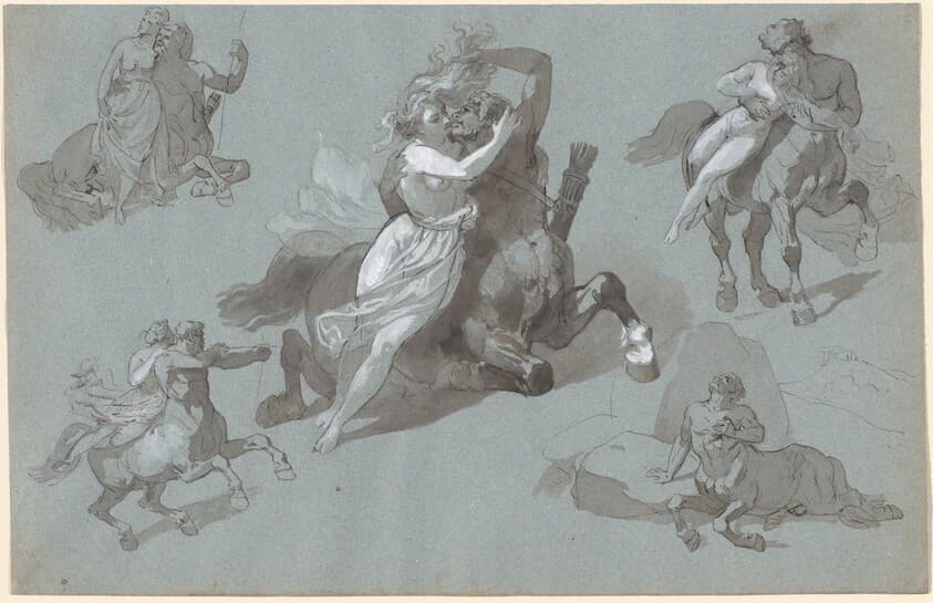 Nessus and Dejanira in Four Poses, and the Dying Nessus — Hippolyte Lalaisse