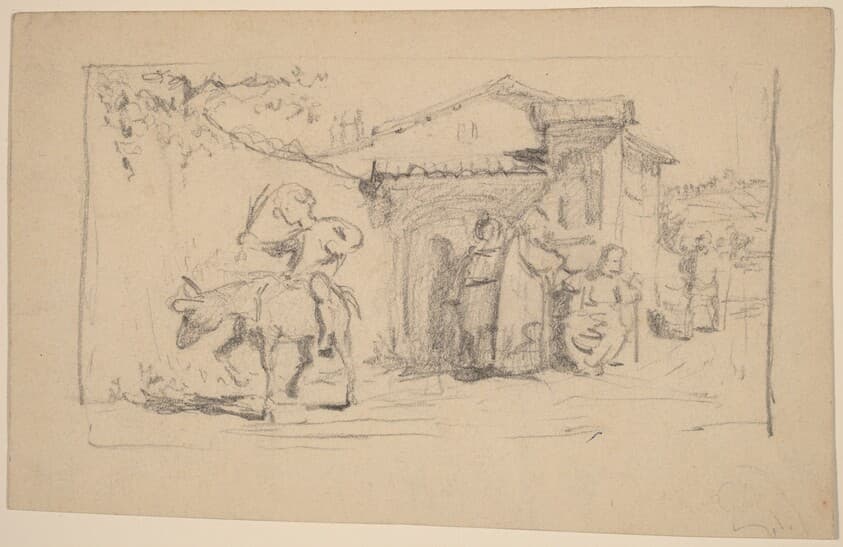 Son and Donkey — Elihu Vedder