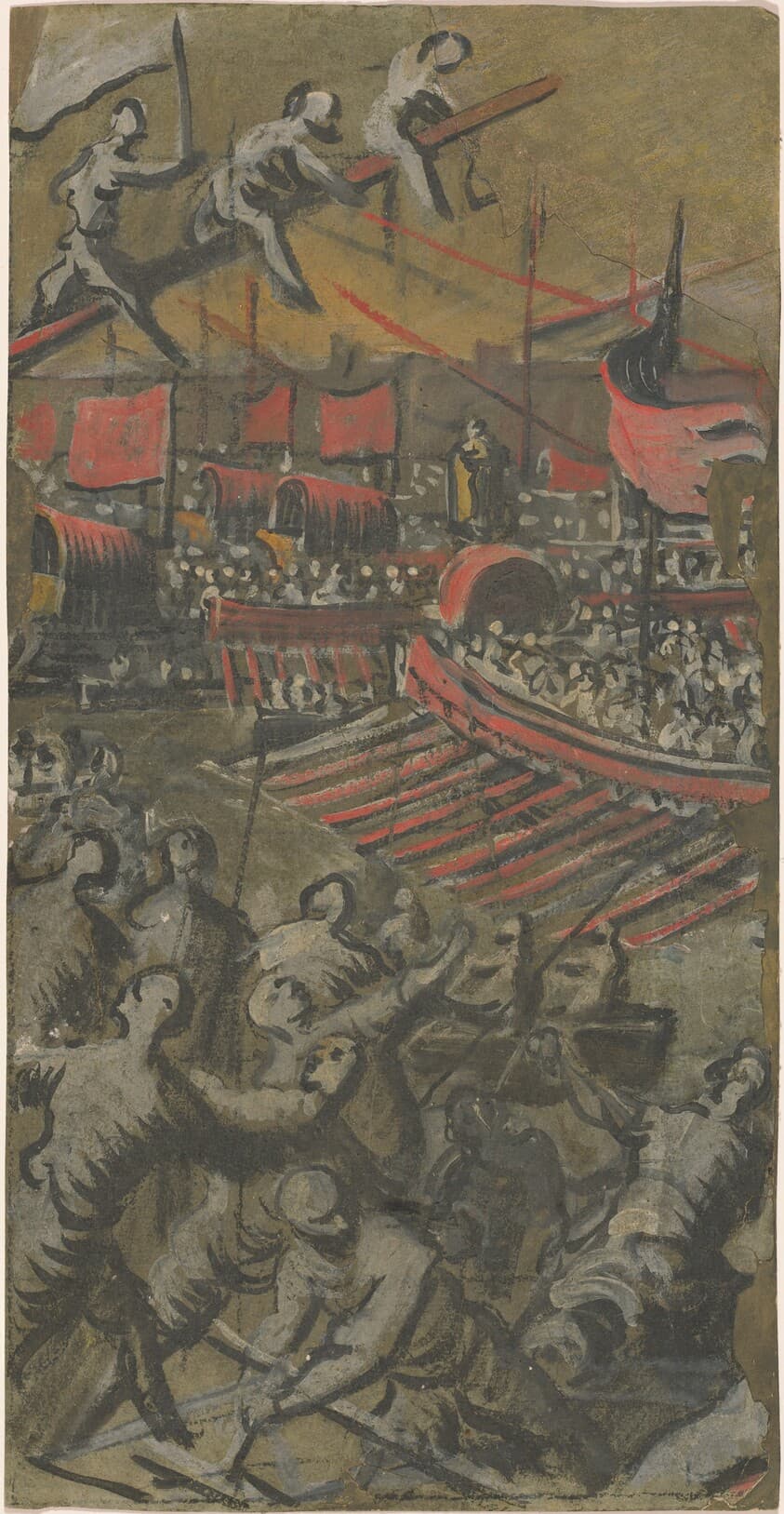 Venetian Ships Attacking Constantinople — Domenico Tintoretto