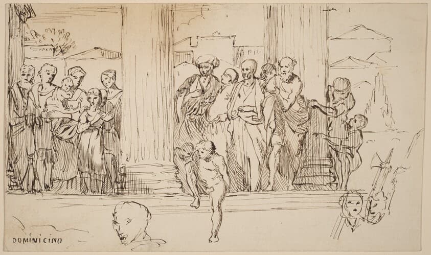 Study after Domenichino — Elihu Vedder