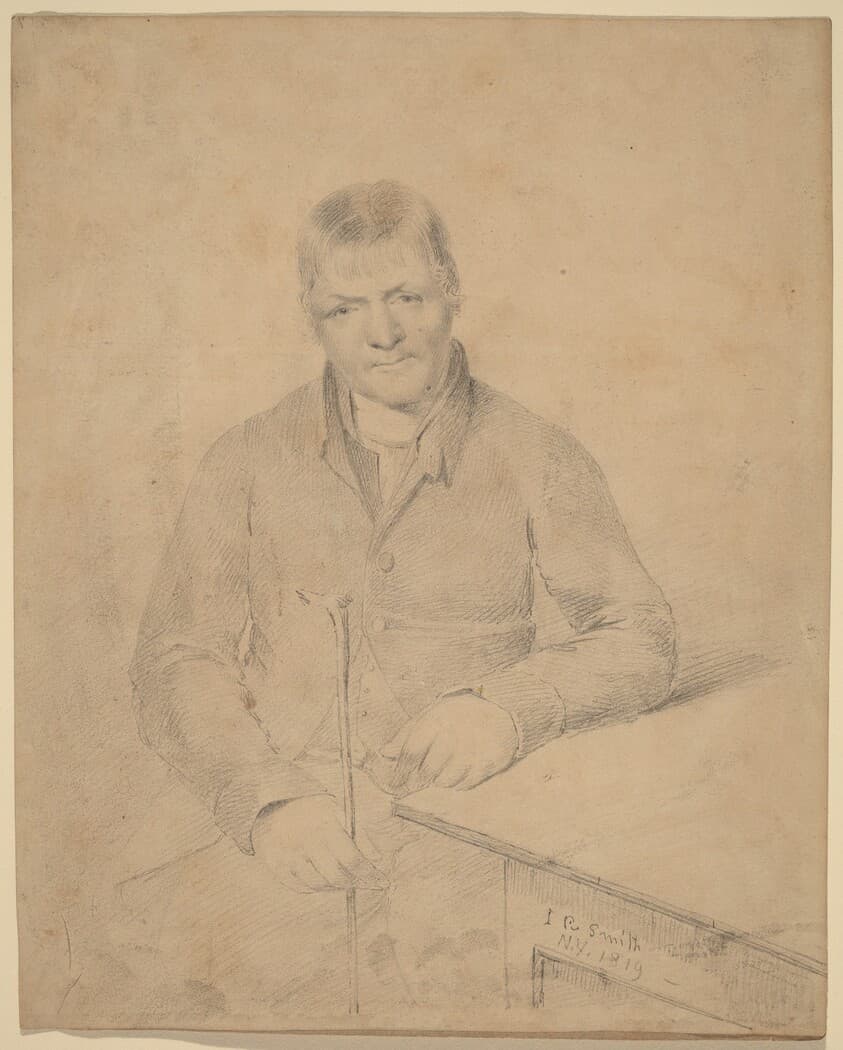 Man Seated at a Table — John Rubens Smith