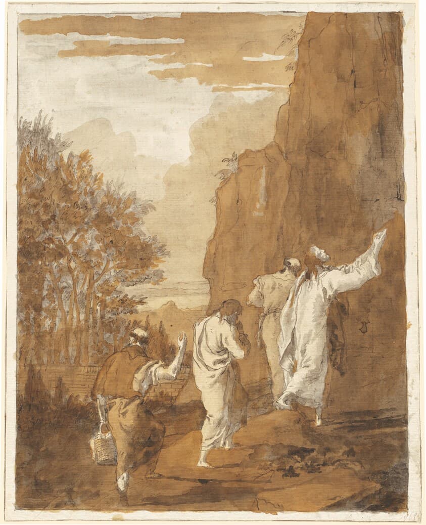 Christ Leading Peter, James, and John to the High Mountain for the Transfiguration — Giovanni Domenico Tiepolo