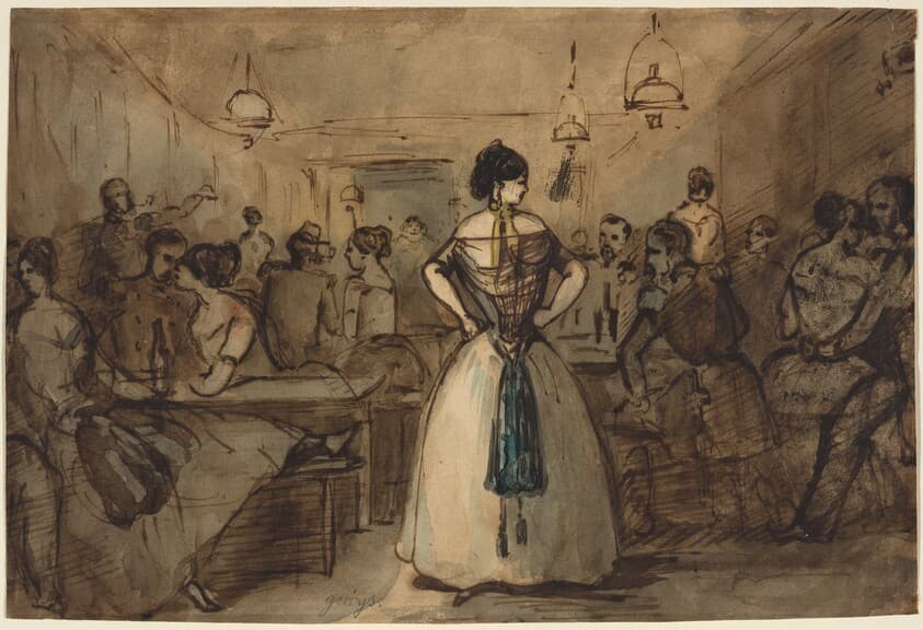 Officers and Courtesans in an Interior — Constantin Guys