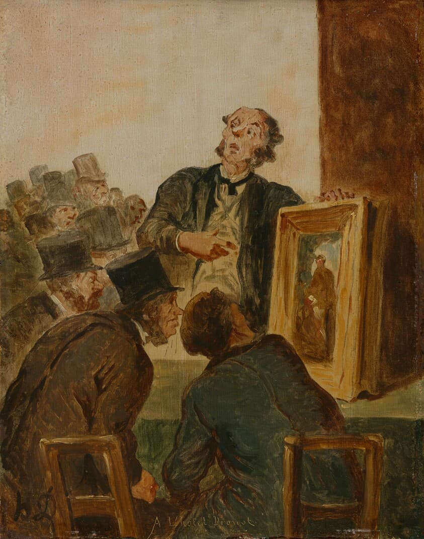At the Gallery Drouot — Honoré Daumier