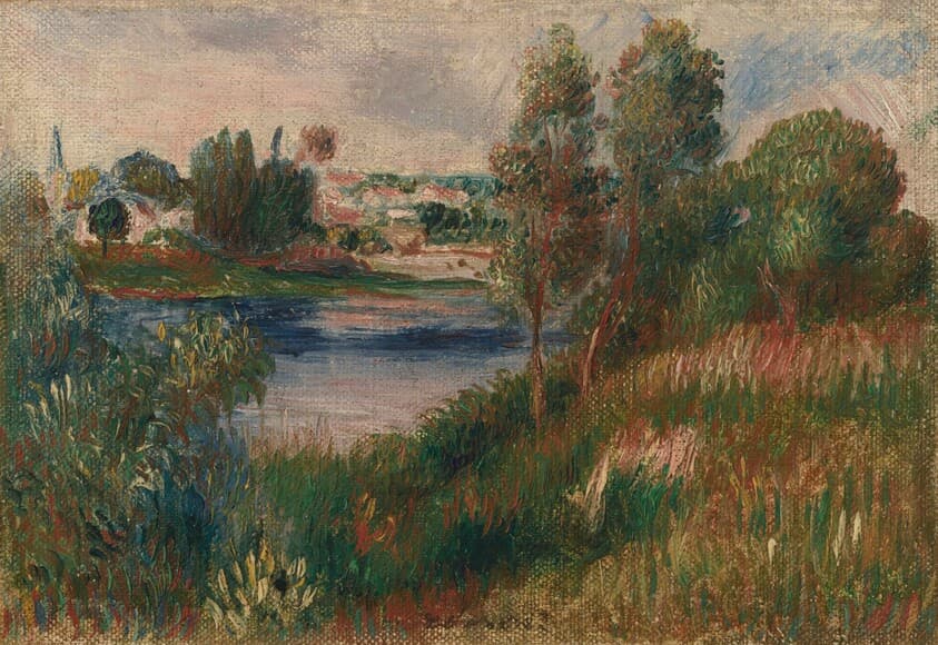 Landscape at Vétheuil — Auguste Renoir