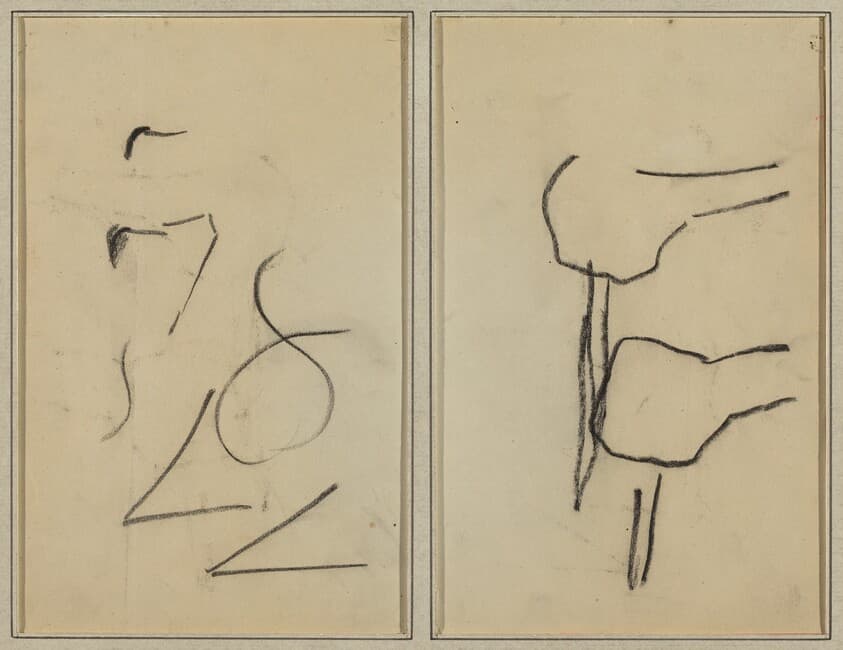 Scribbles; Two Shapes [verso] — Paul Gauguin