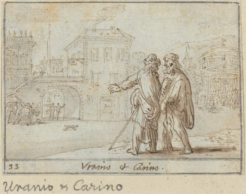 Uranio and Carino — Johann Wilhelm Baur