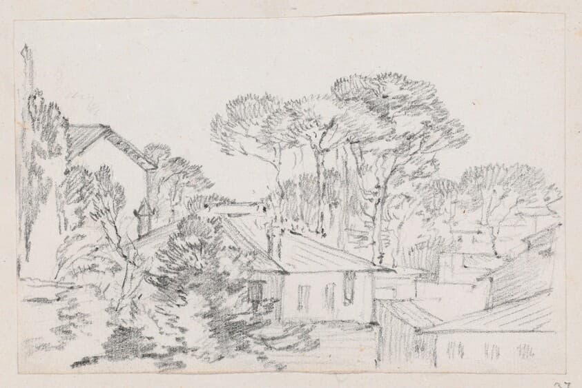 Rooftops and Umbrella Pines — Joseph-Marie Vien