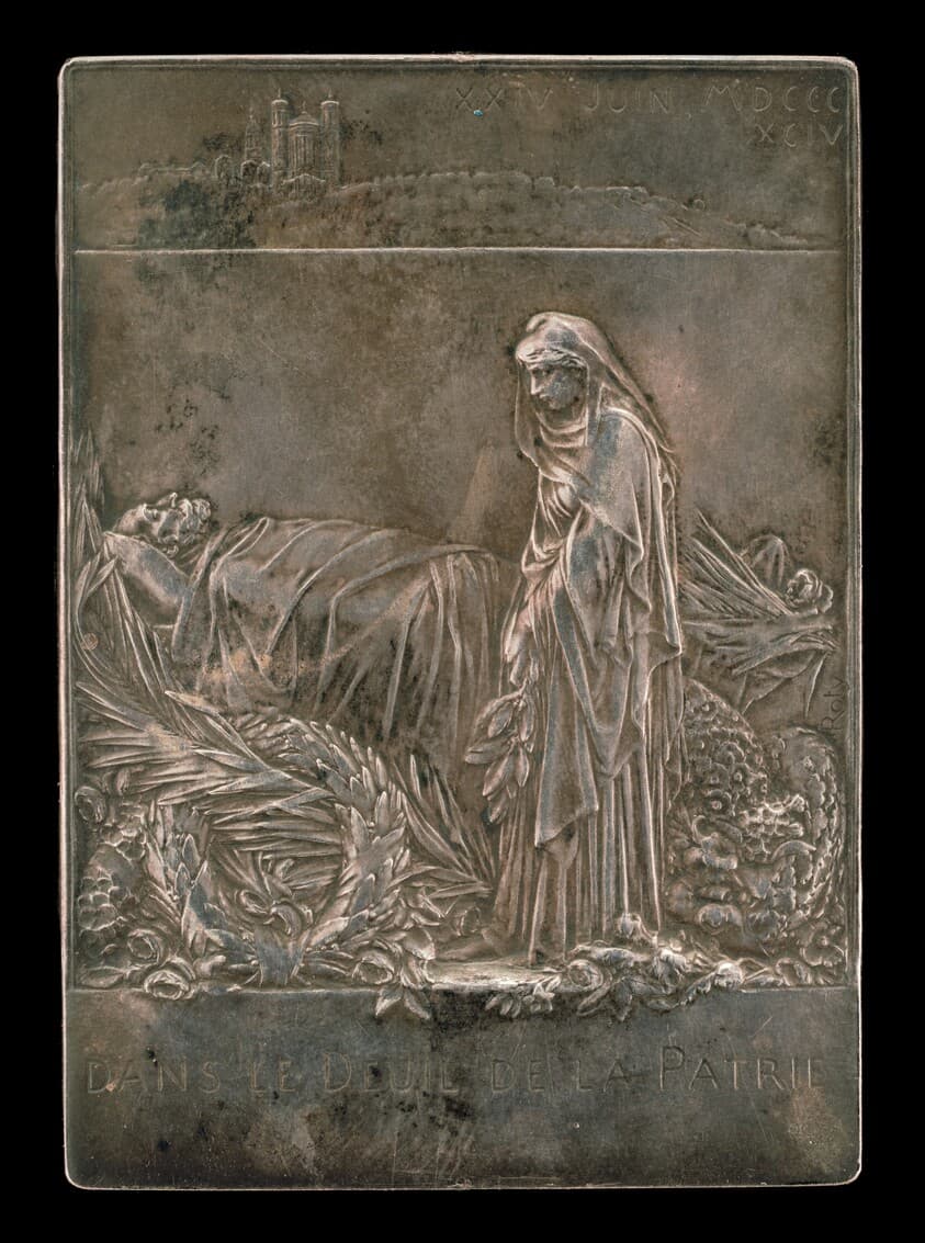 France Mourning the President of the Republic [reverse] — Louis-Oscar Roty