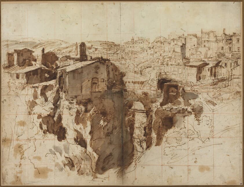 The Waterfall and Town of Tivoli — Gaspar van Wittel