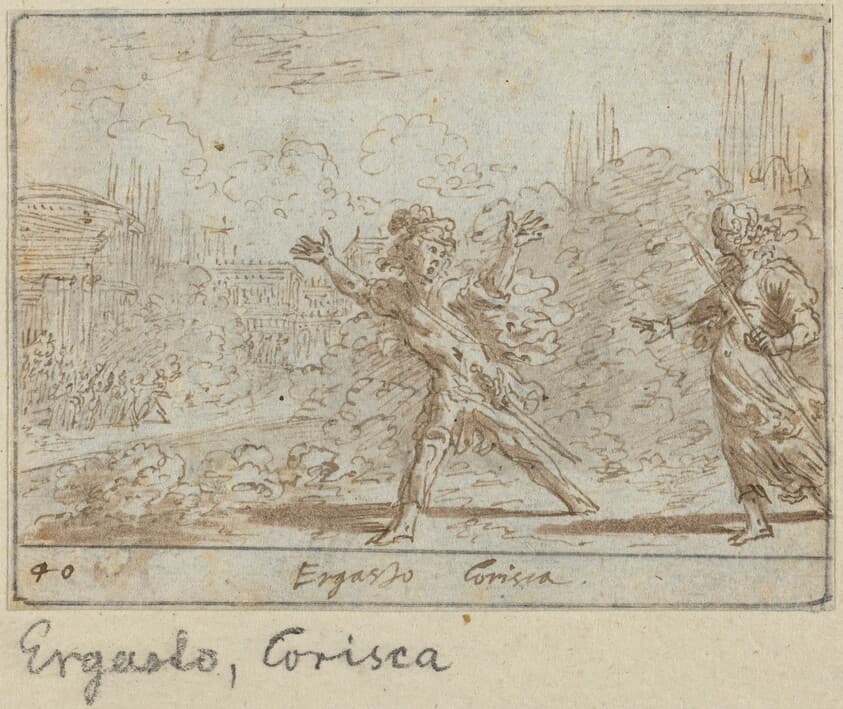 Ergasto and Corisca — Johann Wilhelm Baur