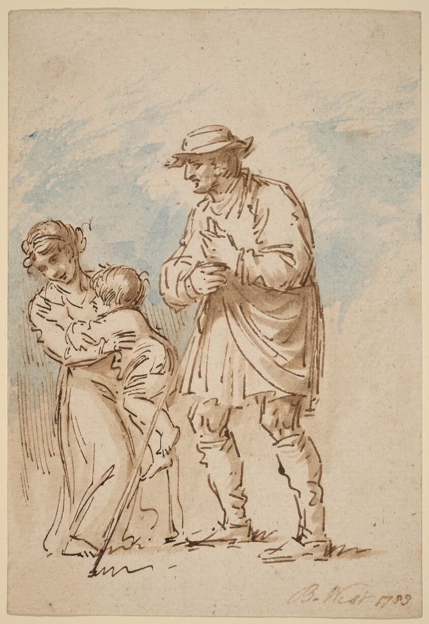 Vagabond Family [recto] — Benjamin West