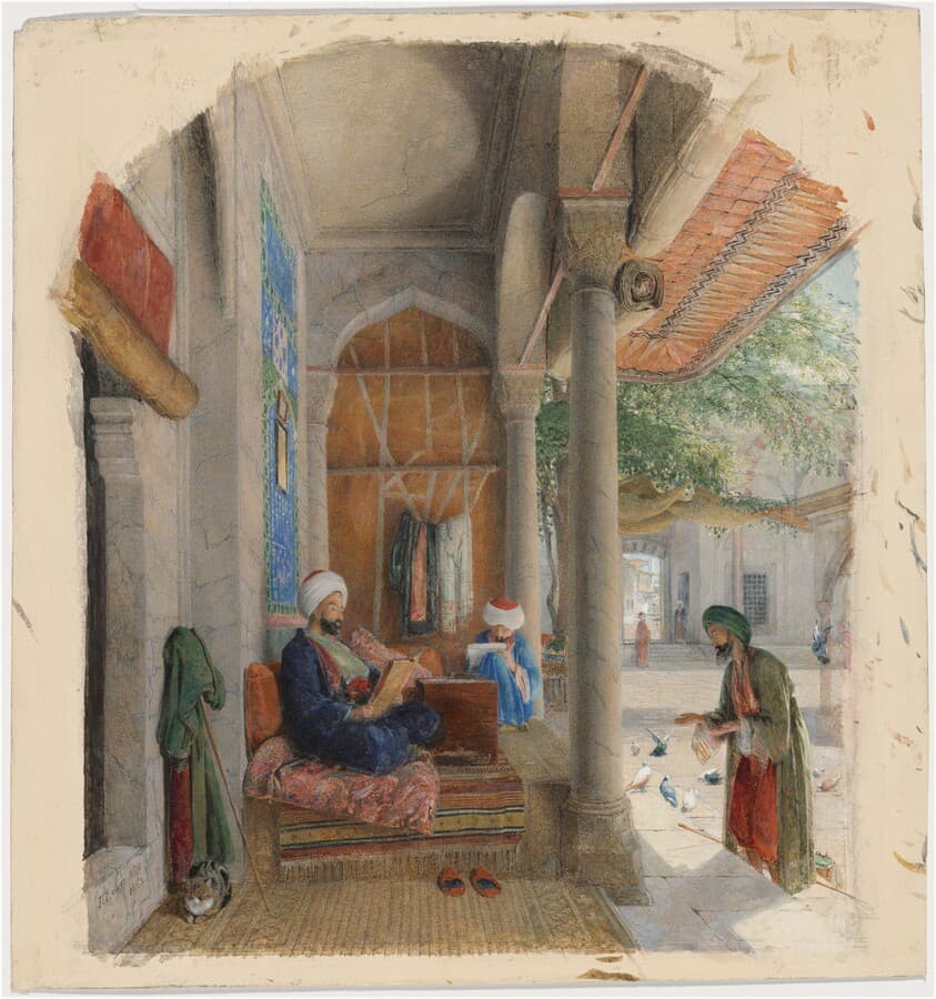 A Fakeer at the Door of a Mosque, Constantinople — John Frederick Lewis
