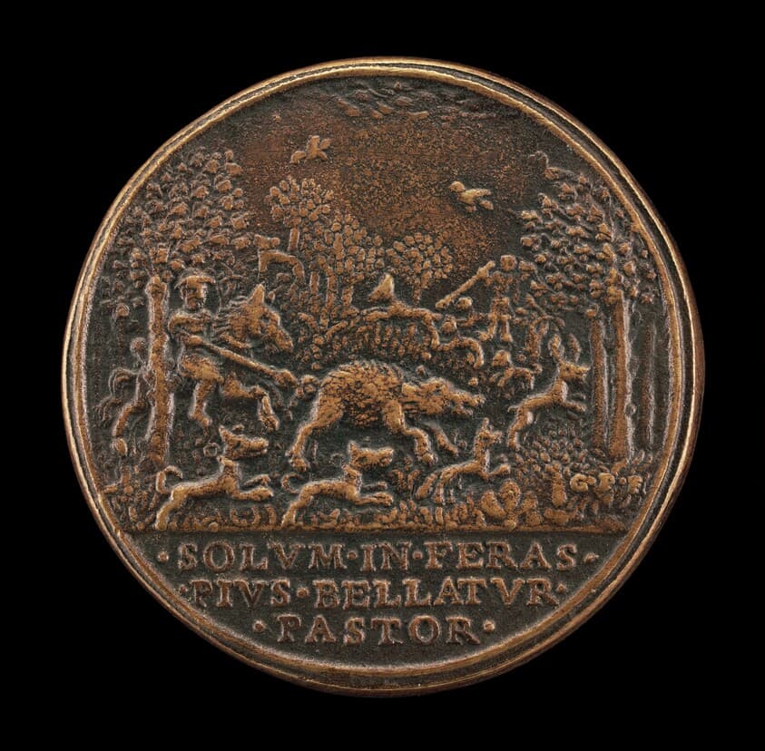 Boar Hunt [reverse] — Girolamo Paladino