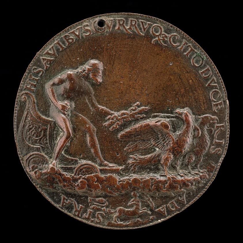 Jupiter in a Car Drawn by Eagles [reverse] — Francesco Francia